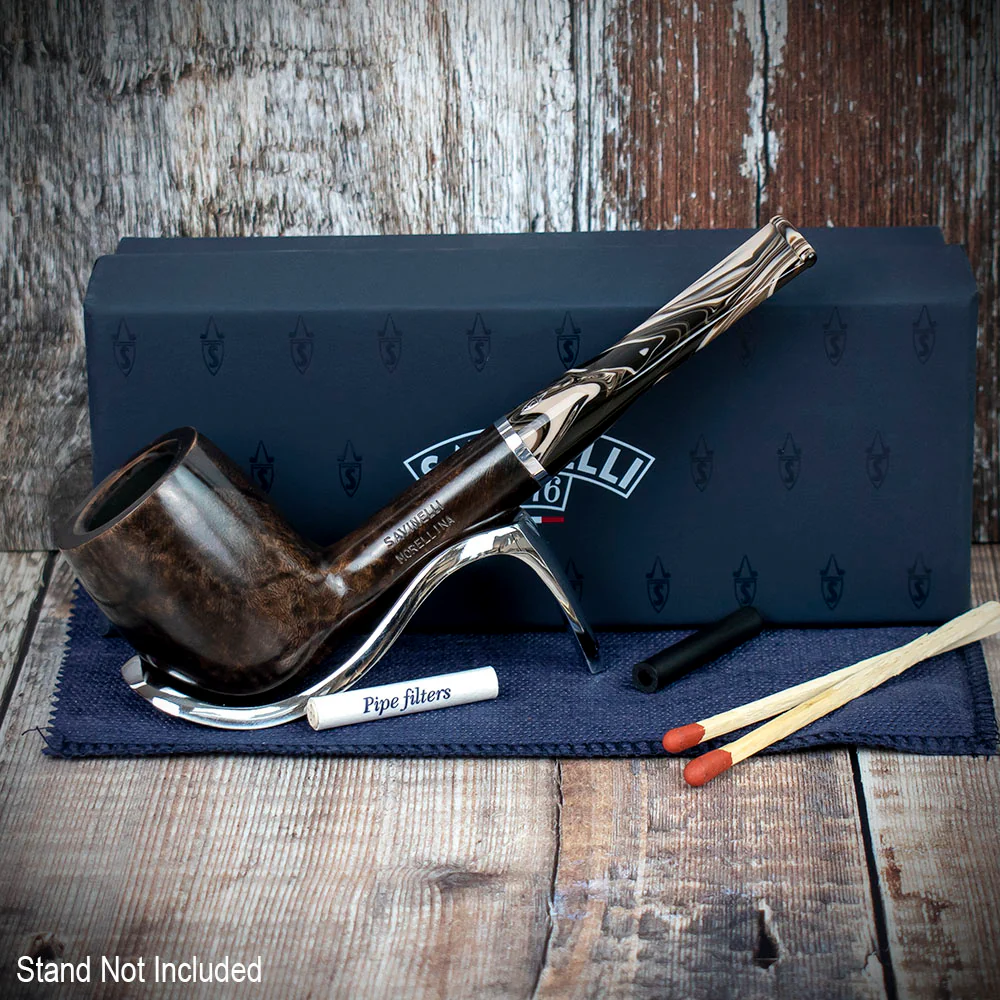 Savinelli Morellina Smooth Brown 114S - 6mm Briar Pipe - Image 2