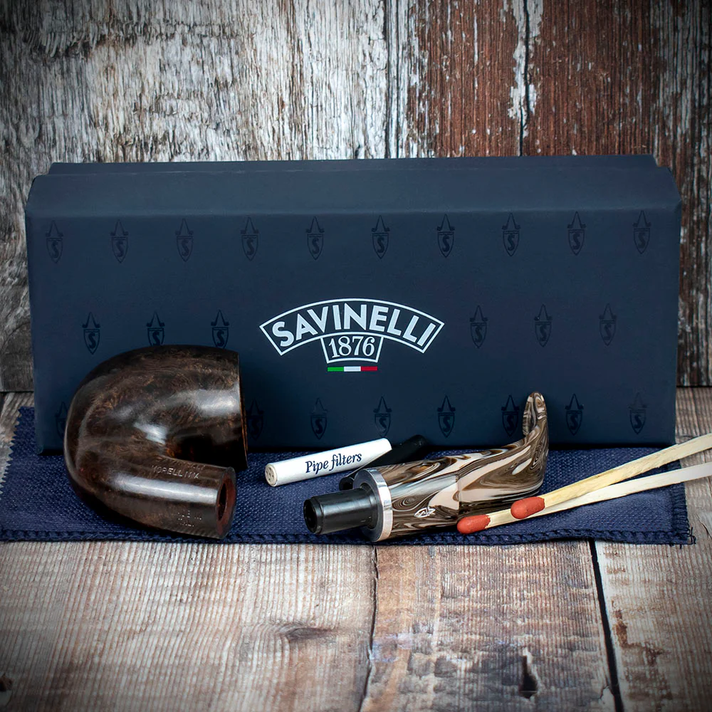 Savinelli Morellina Smooth Brown 614S - 6mm Briar Pipe - Image 4