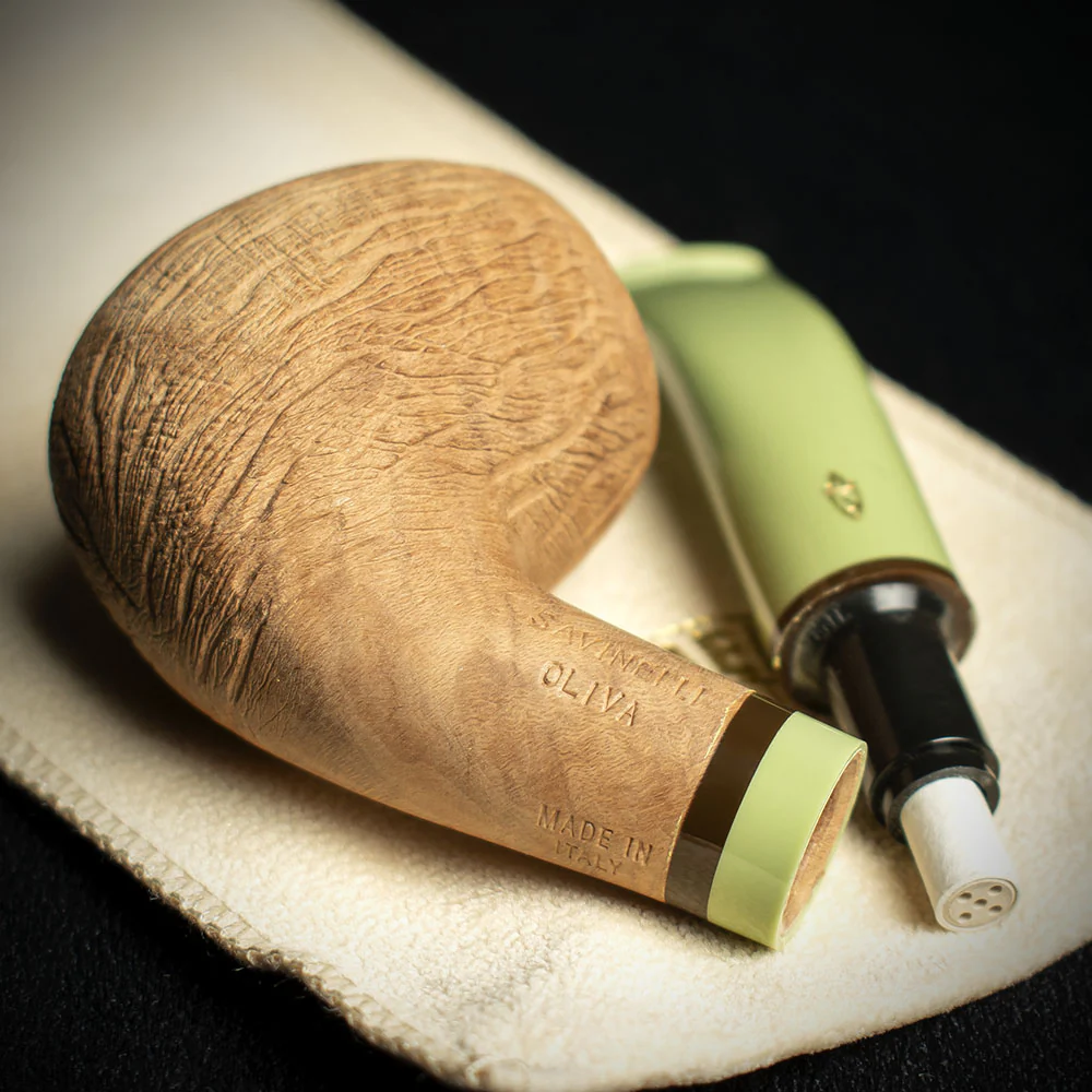 Savinelli Oliva Natural Rustic 626 - 6mm Briar Pipe - Image 4