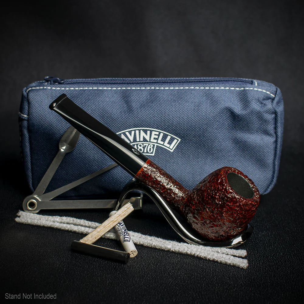 Savinelli One Rustic Dark Brown Briar Pipe Starter Kit 207 - Image 3