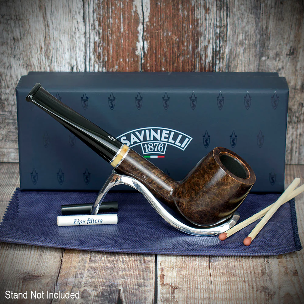 Savinelli Oscar Liscia Marrone Scuro 128 - Briar Pipe - Image 3