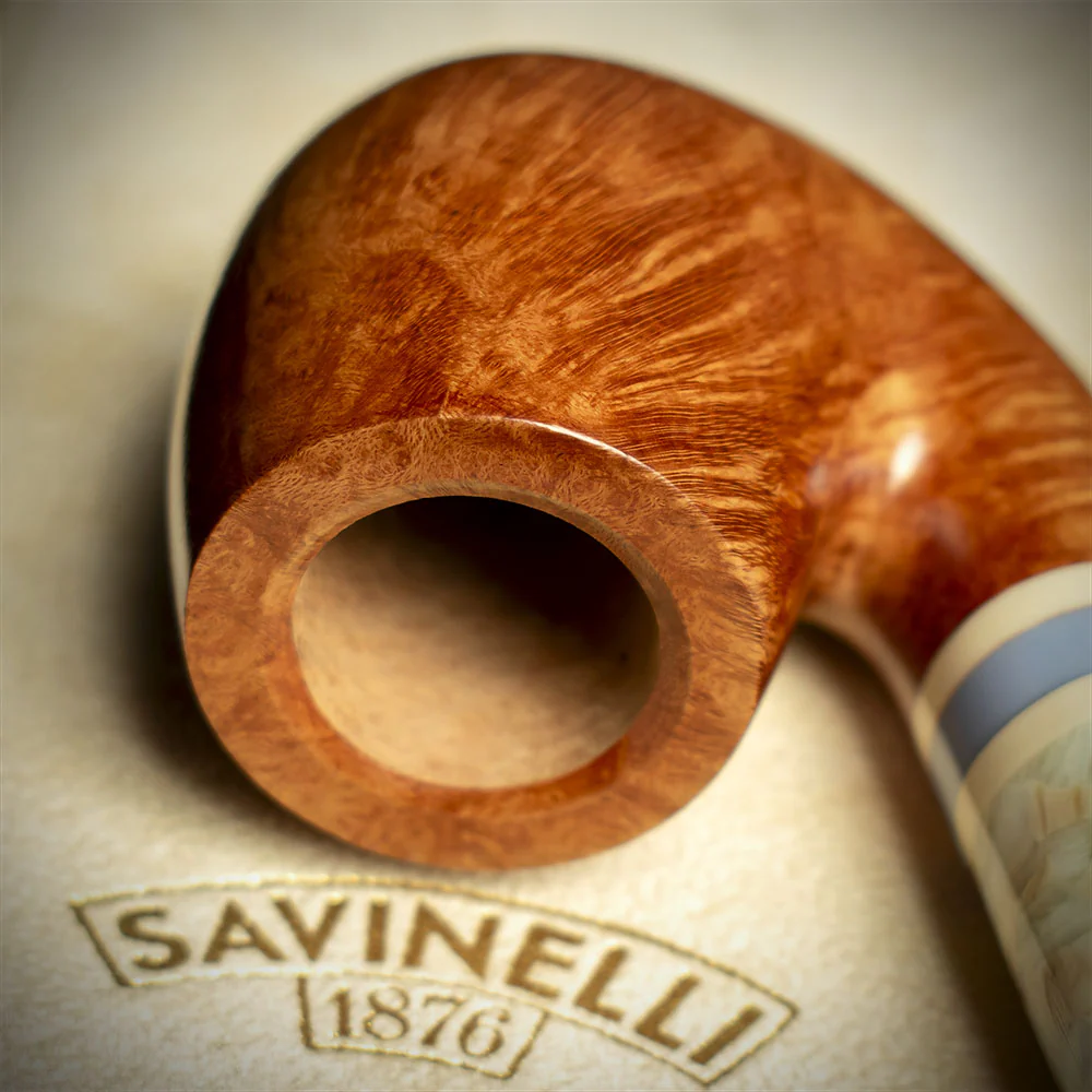 Savinelli Sasso Smooth 614 - 6mm Briar Pipe - Image 5