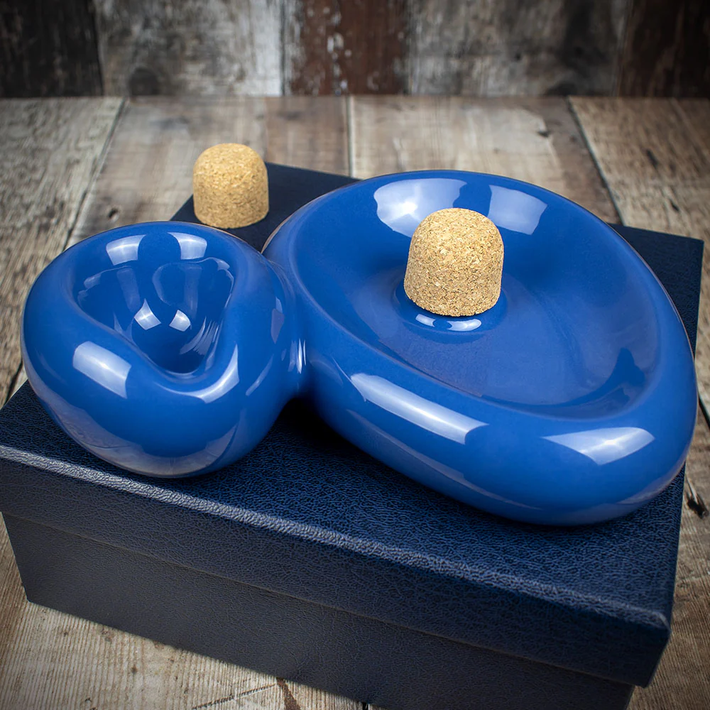 Savinelli Sidecar Pipe Smokers Ashtray/Rest Blue - Image 3