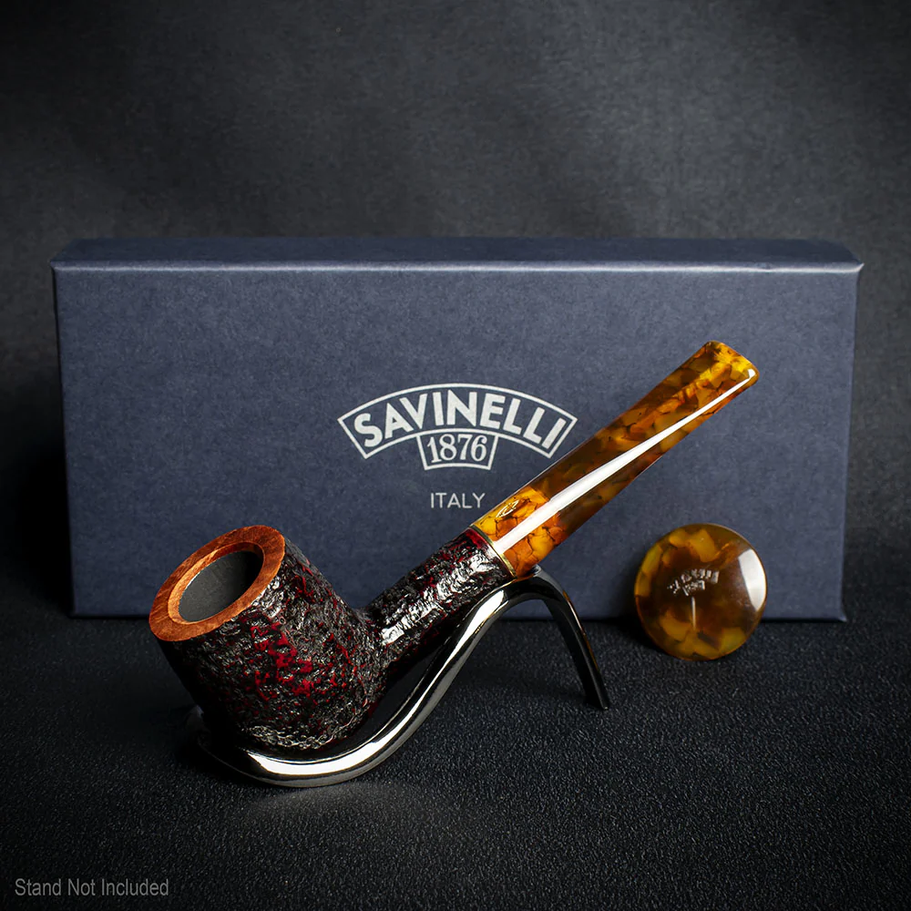 Savinelli Tortuga Rustic Shape No.106 - 6mm Briar Pipe - Image 2