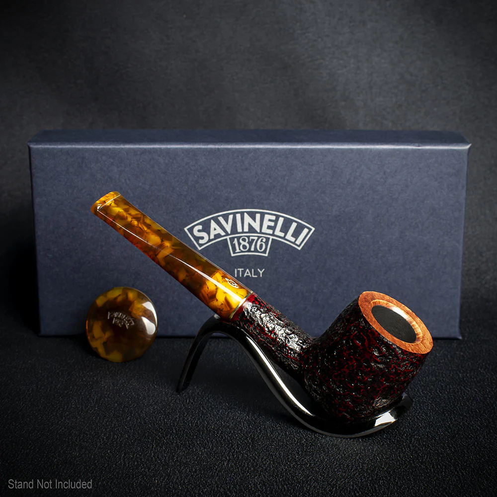 Savinelli Tortuga Rustic Shape No.106 - 6mm Briar Pipe - Image 3