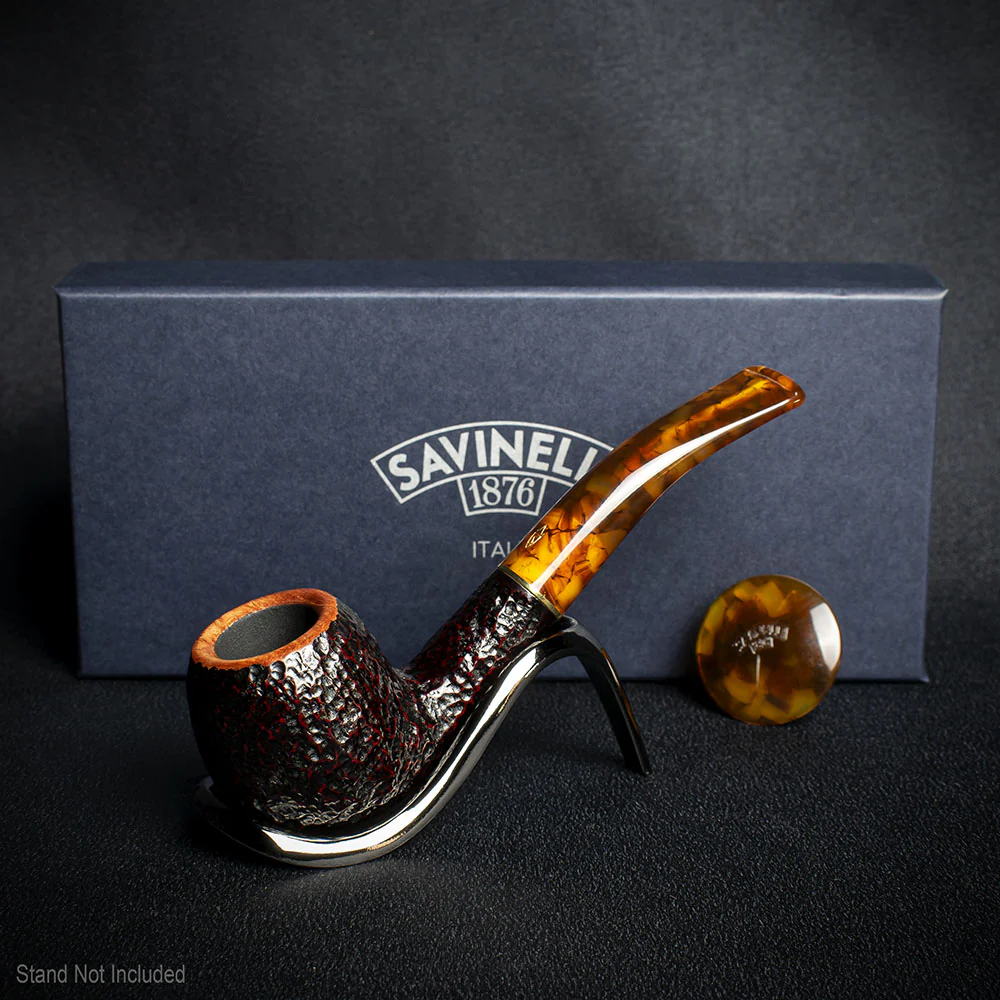 Savinelli Tortuga Rustic Shape No.626 - 6mm Briar Pipe - Image 2