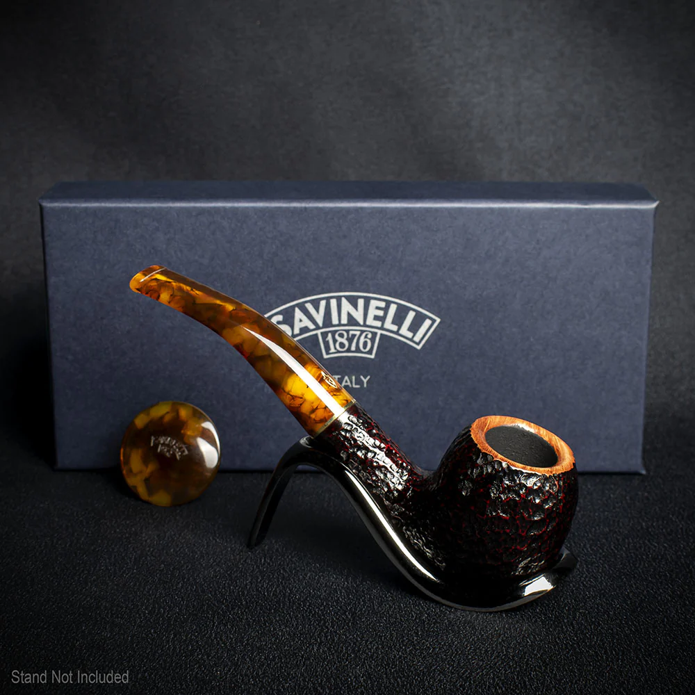 Savinelli Tortuga Rustic Shape No.626 - 6mm Briar Pipe - Image 3