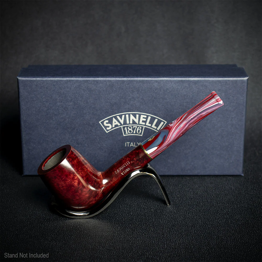 Savinelli Vigna Liscia Marrone 128 - 6mm Briar Pipe - Image 2