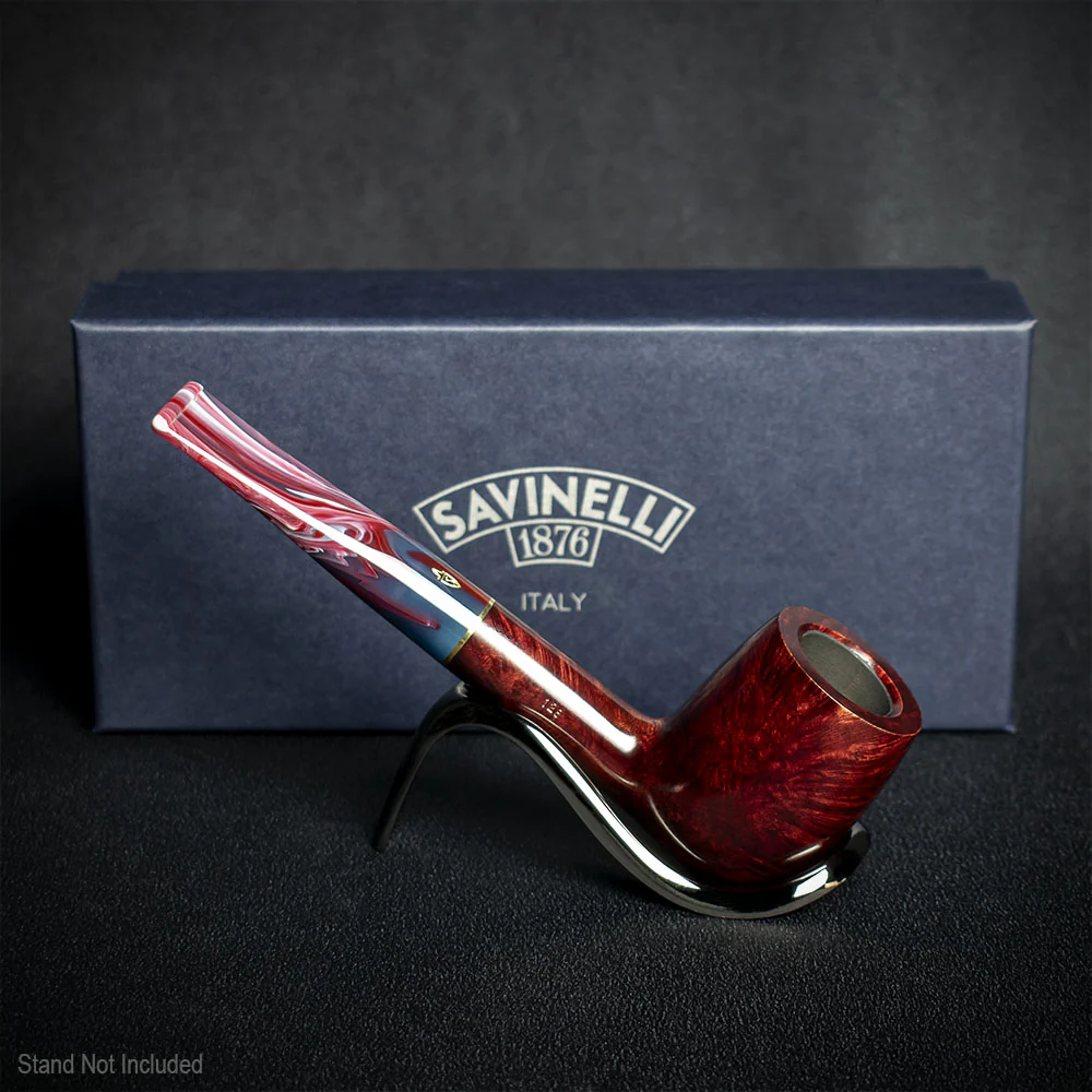 Savinelli Vigna Liscia Marrone 128 - 6mm Briar Pipe - Image 3