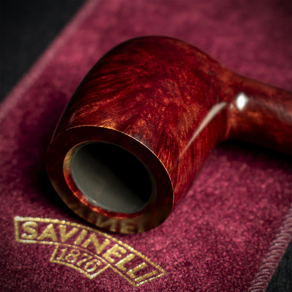 Savinelli Vigna Liscia Marrone 128 - 6mm Briar Pipe - Image 5