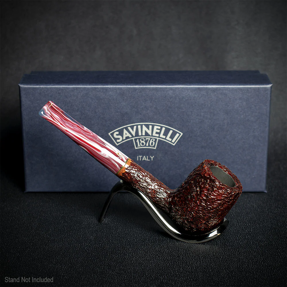 Savinelli Vigna Rusticata Bordeaux 128 - 6mm Briar Pipe - Image 3