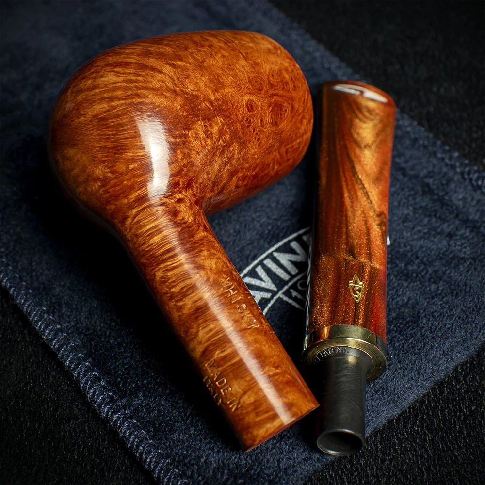 Savinelli Whiskey Natural Smooth 110 - 6mm Briar Pipe - Image 4