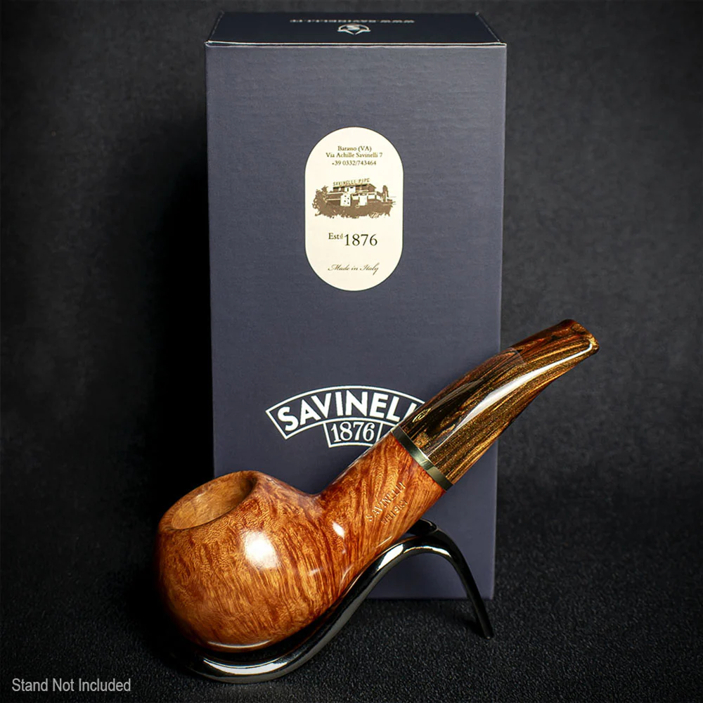 Savinelli Whiskey Natural Smooth 320 - 6mm Briar Pipe - Image 2