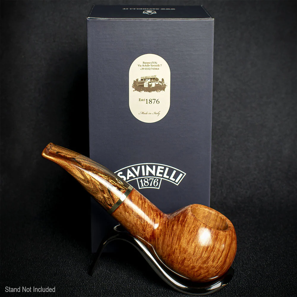 Savinelli Whiskey Natural Smooth 320 - 6mm Briar Pipe - Image 3