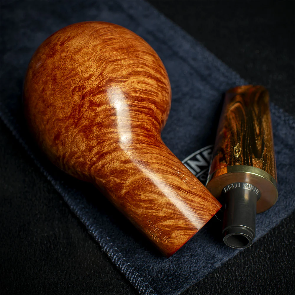 Savinelli Whiskey Natural Smooth 320 - 6mm Briar Pipe - Image 4