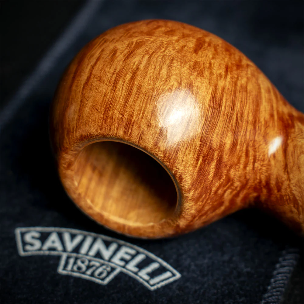 Savinelli Whiskey Natural Smooth 320 - 6mm Briar Pipe - Image 7