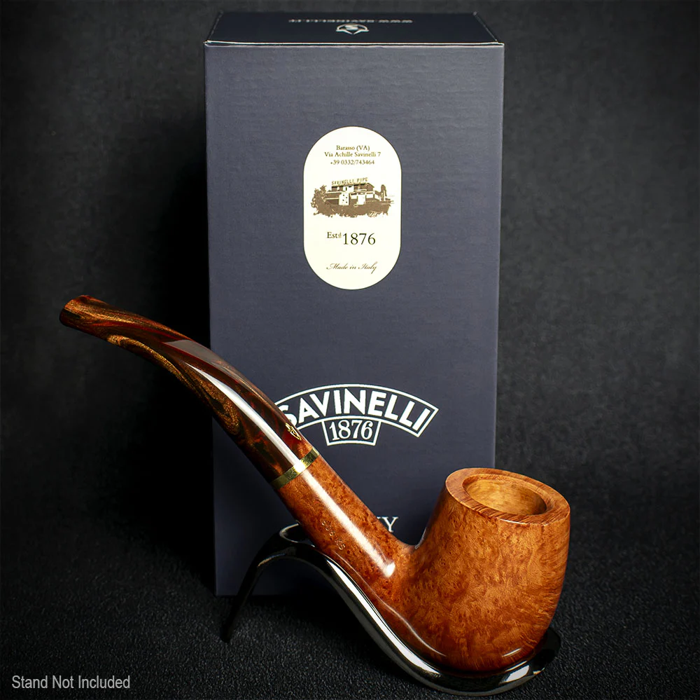 Savinelli Whiskey Natural Smooth 606 - 6mm Briar Pipe - Image 3