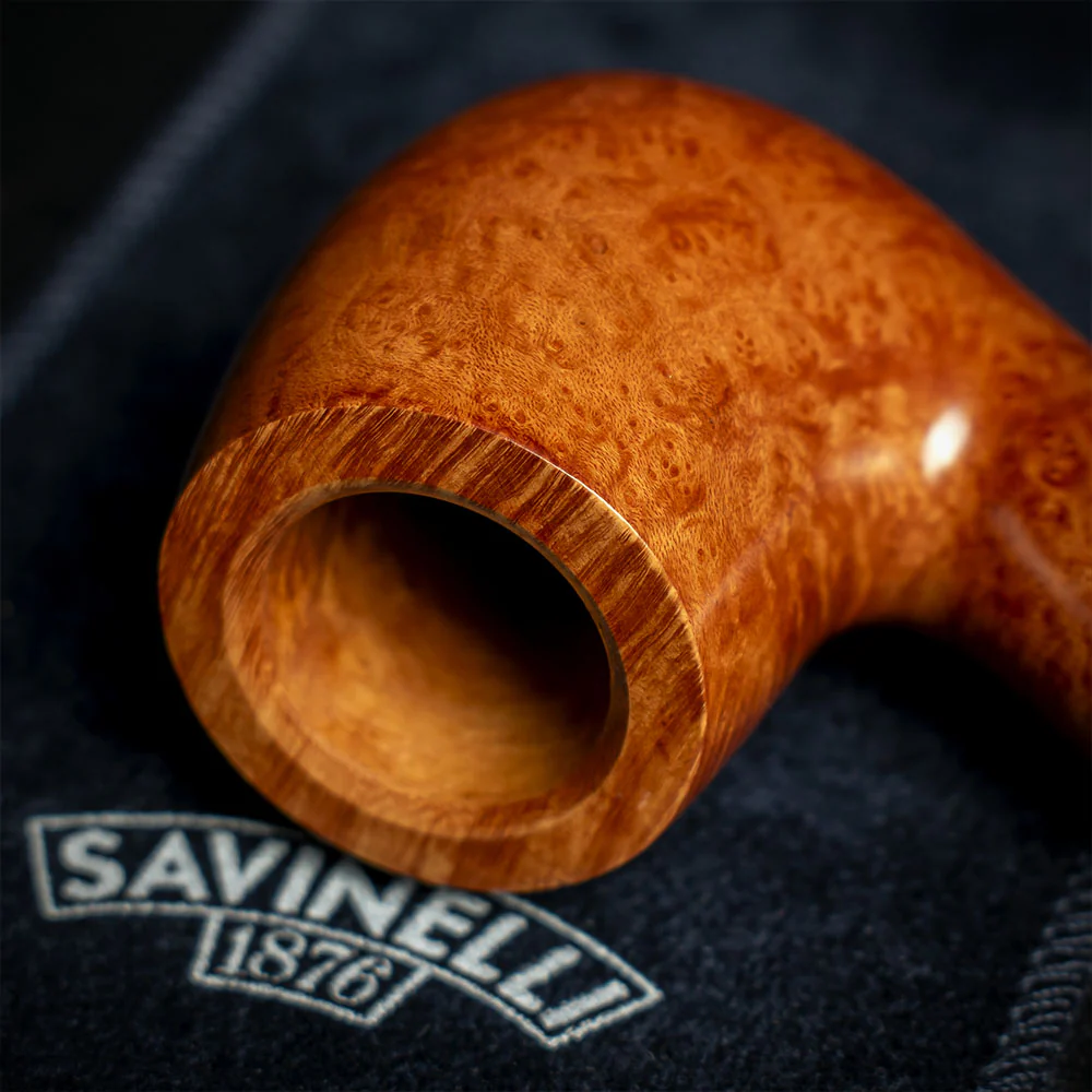 Savinelli Whiskey Natural Smooth 606 - 6mm Briar Pipe - Image 5