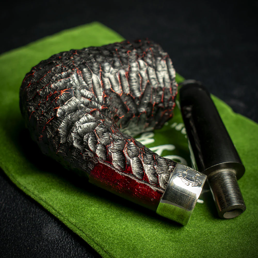 Peterson of Dublin Sherlock Holmes Rathbone Rusticated Briar Pipe - Image 4