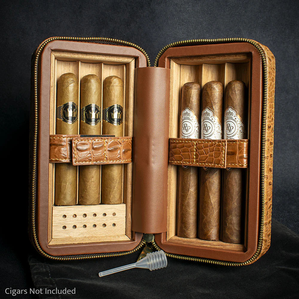 Sikarlan Leather Travel Cigar Case - 6 Cigars - Image 5