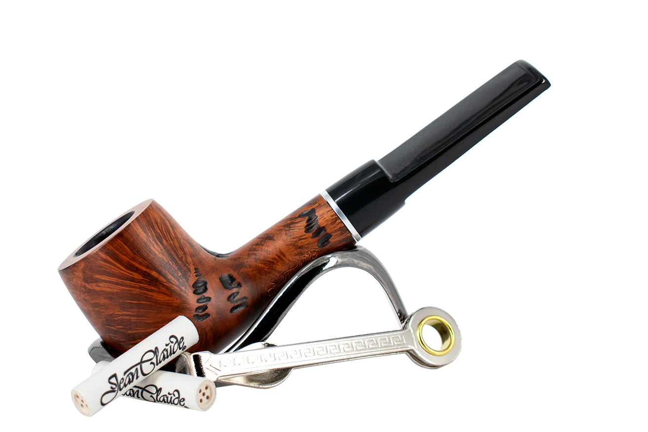 Jean Claude Pipe Smoker's Starter Kit - Straight Rustic Pipe