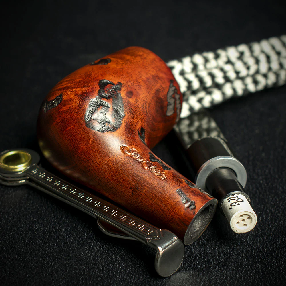 Jean Claude Pipe Smoker's Starter Kit - Straight Rustic Pipe - Image 4