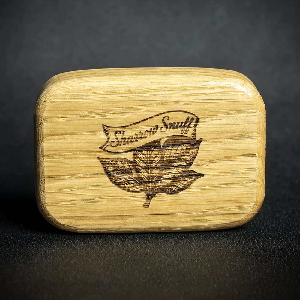 Snuff Box Wooden Sliding Lid - Light Oak Finish - Image 2