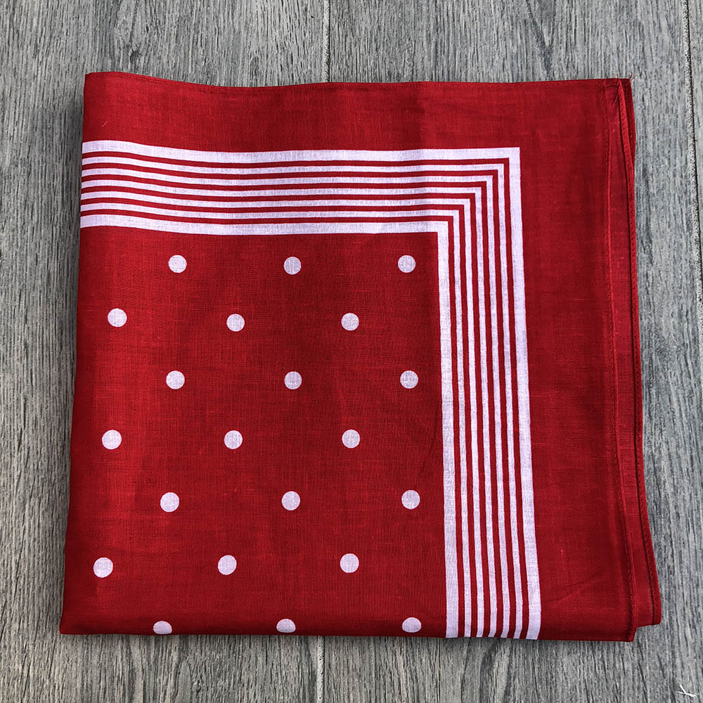 Snuff Handkerchief - Red Stripes & Polka Dots - Image 2