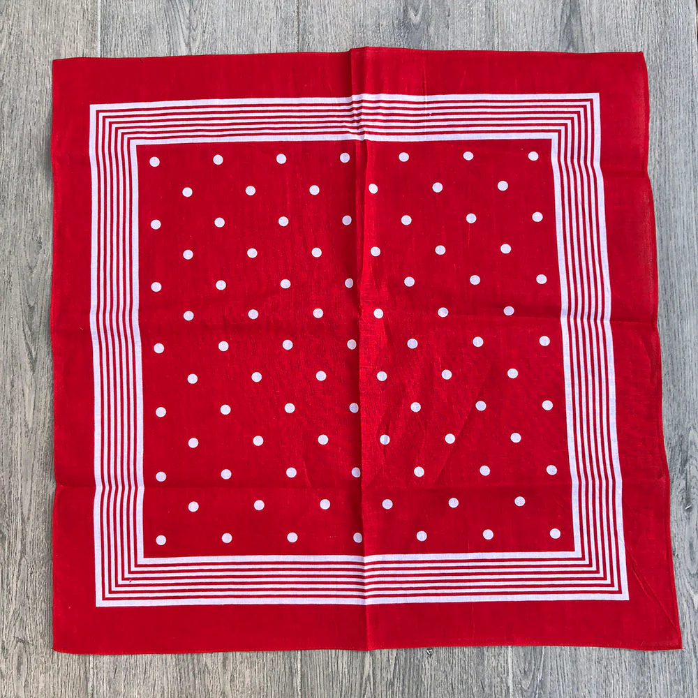 Snuff Handkerchief - Red Stripes & Polka Dots - Image 4
