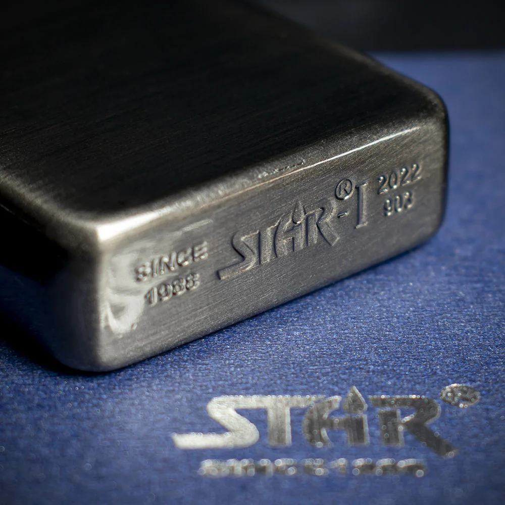 Star Petrol Lighter - Black Nickel - Image 6
