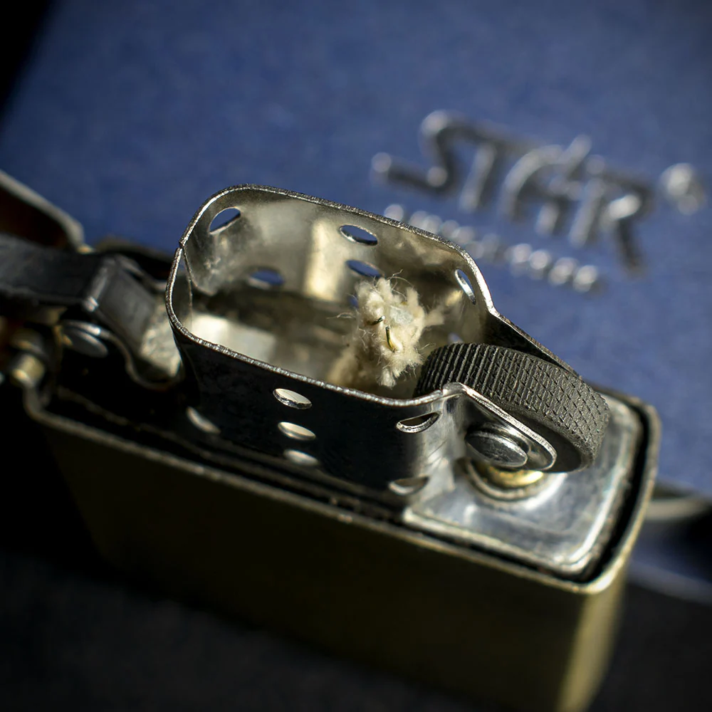 Star Petrol Lighter - Brass Sunshine - Image 5