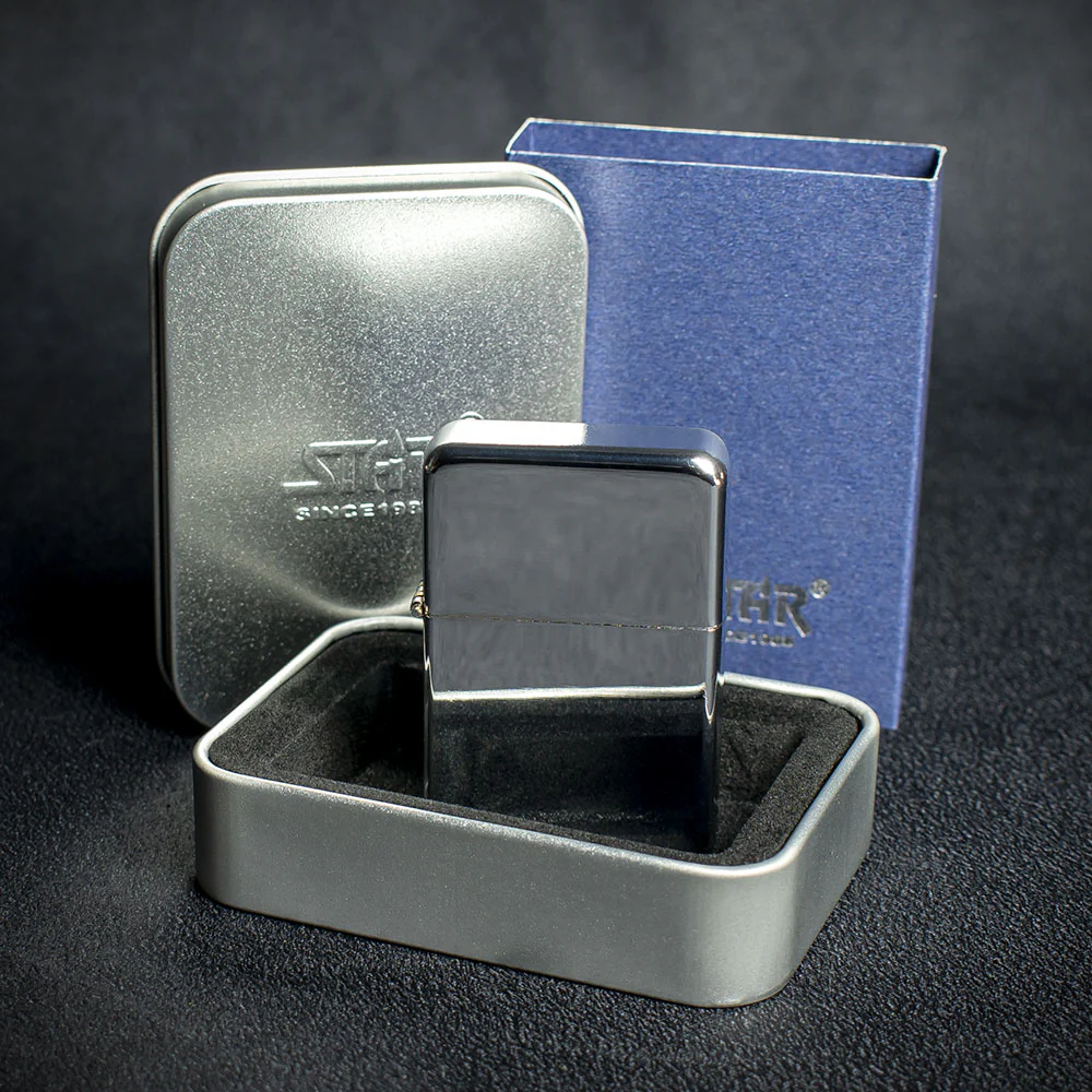 Star Petrol Lighter - High Polish Chrome - Image 2