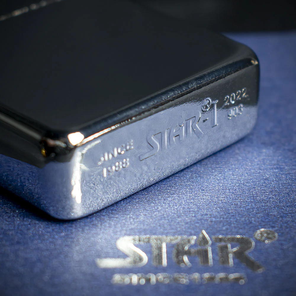 Star Petrol Lighter - High Polish Chrome - Image 6