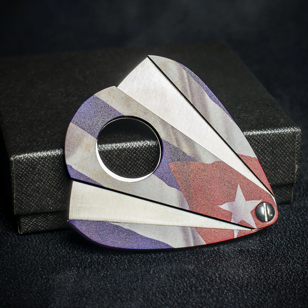 Cuban Flag Double Blade Guillotine Cigar Cutter - Image 3