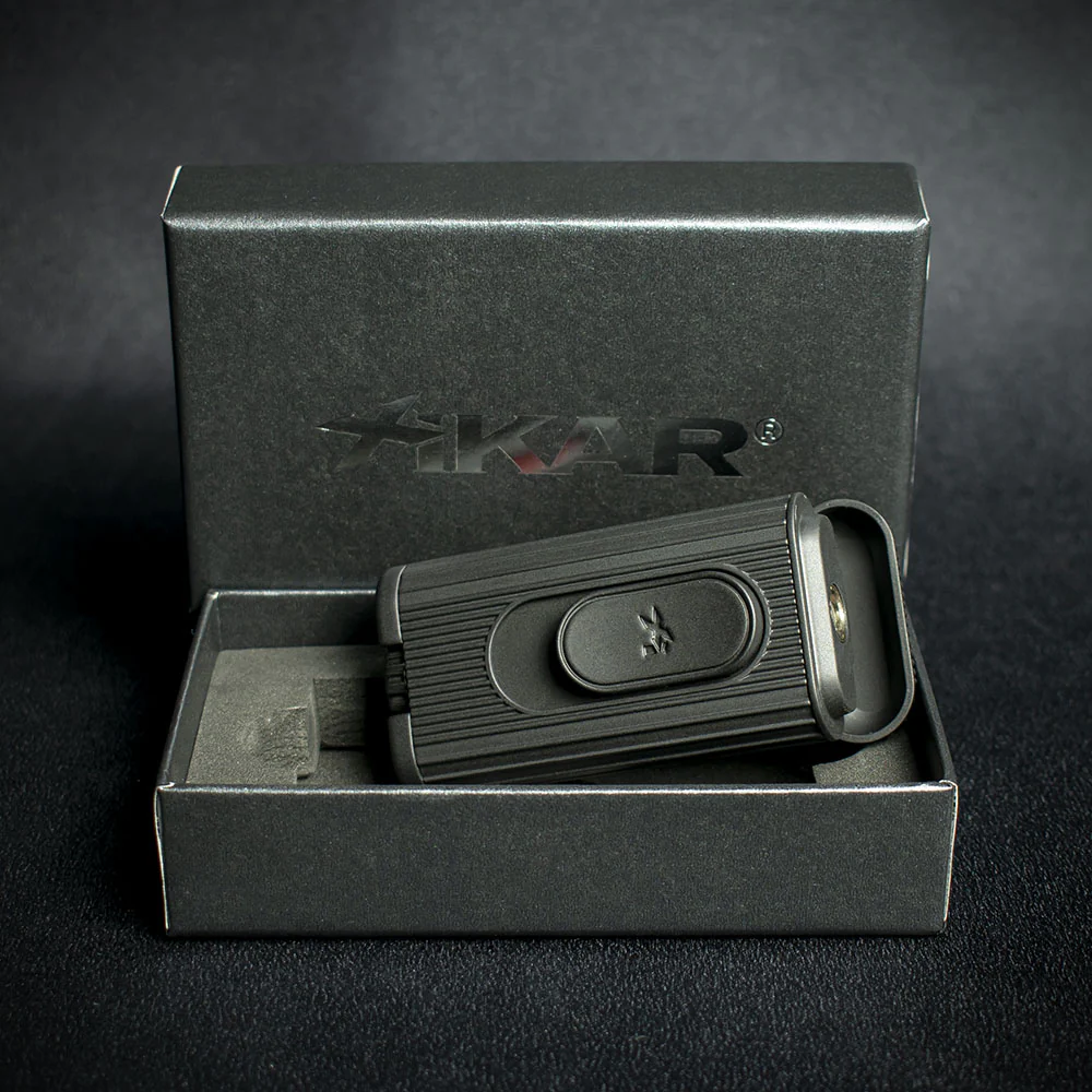 XiKar Hedron Hybrid Flame Cigar Lighter - Matte Black - Image 2