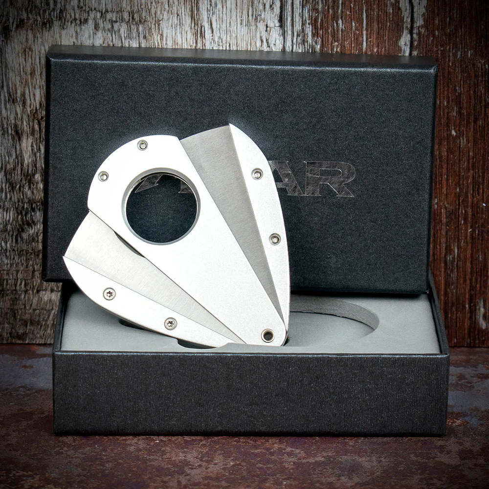 Xikar Xi-1 Silver 100SL Double Blade Guillotine Cigar Cutter - Image 3
