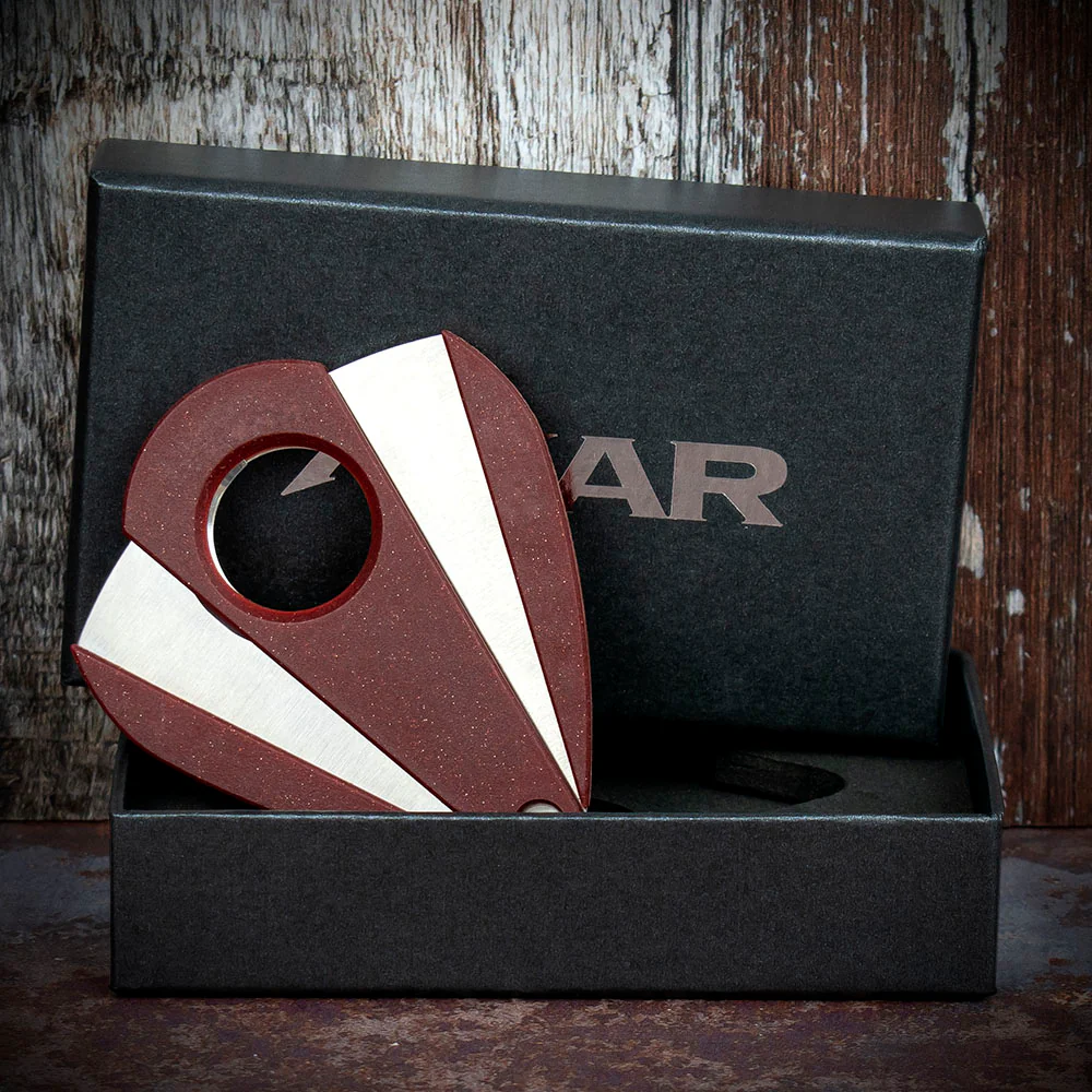 Xikar Xi-2 Bloodstone Red Fibreglass 200RD Double Blade Guillotine Cigar Cutter - Image 3