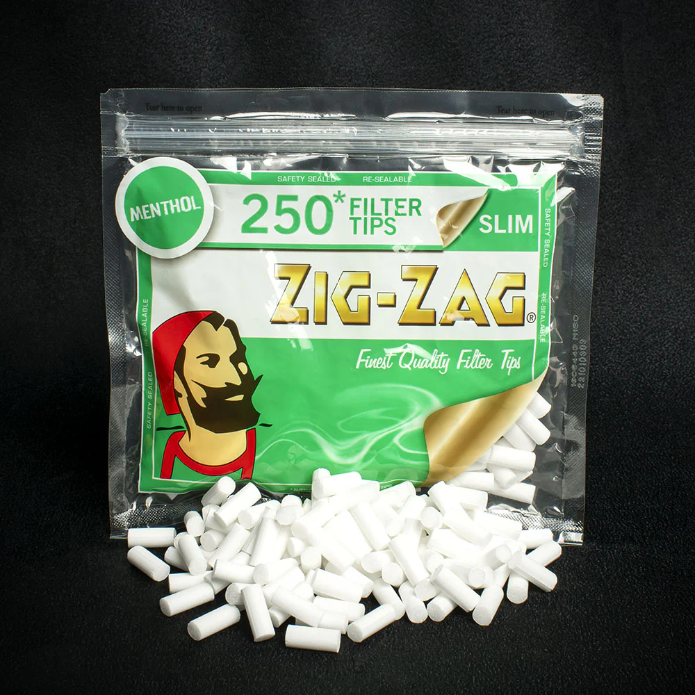 Zig Zag Slim Menthol Filter Tips - 250 Pack